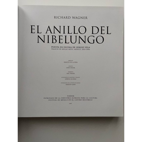 Richard Wagner El Anillo Del Nibelungo Sergio Vela Hardcover Book Spanish 1st Ed - Picture 6 of 13